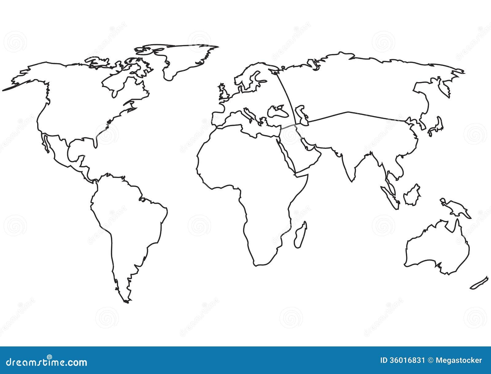 Blank Outline Map Of 6 Continents Where Ive Been Printable Worksheets Library