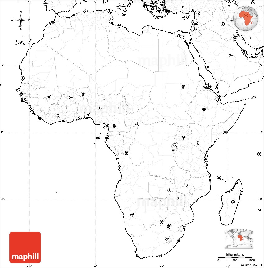 Blank Simple Map Of Africa No Labels