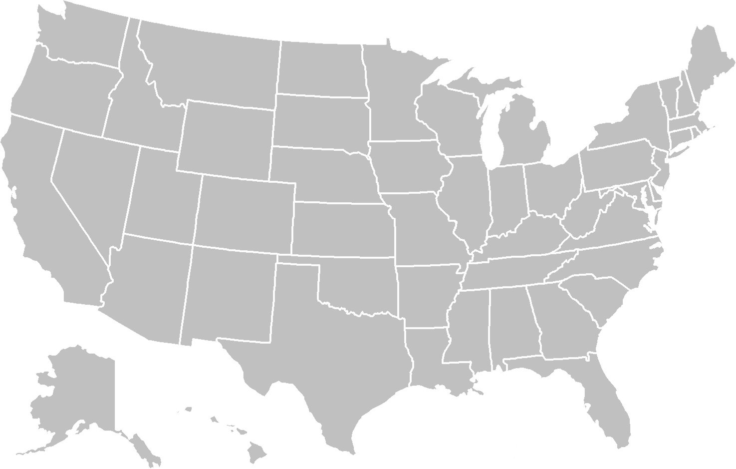 50 States Map Blank Printable