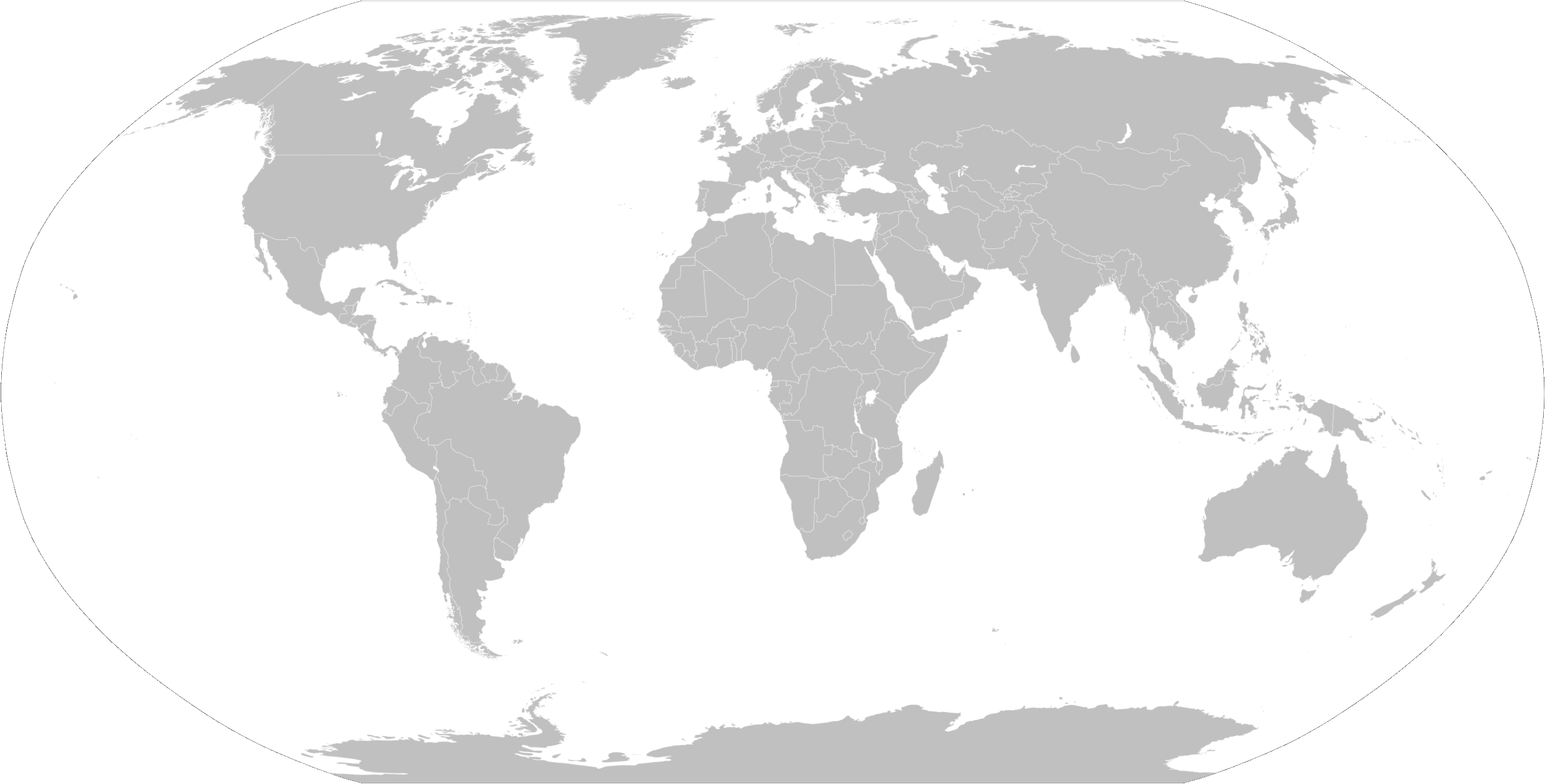Blank Map Of World Printable