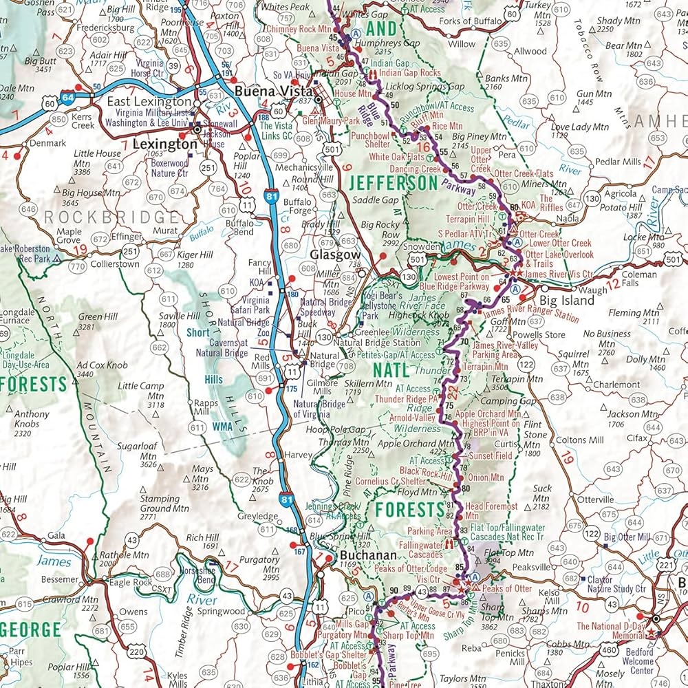 Blue Ridge Parkway Recreation Map Benchmark Maps Benchmark Maps Benchmark Maps 9780783499246 Amazon Books