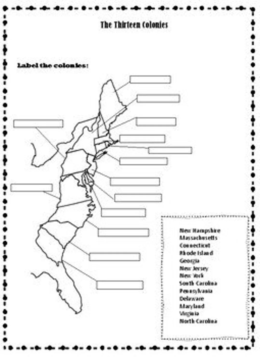 Buy 13 Colonies Map And Matching Online In India Etsy