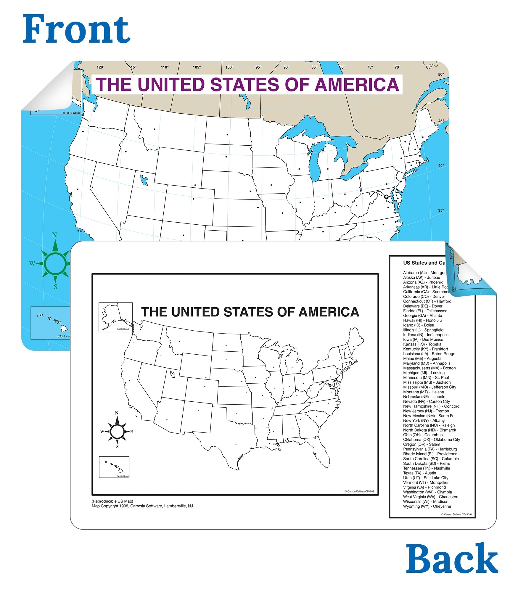 Blank Us States Map Printable