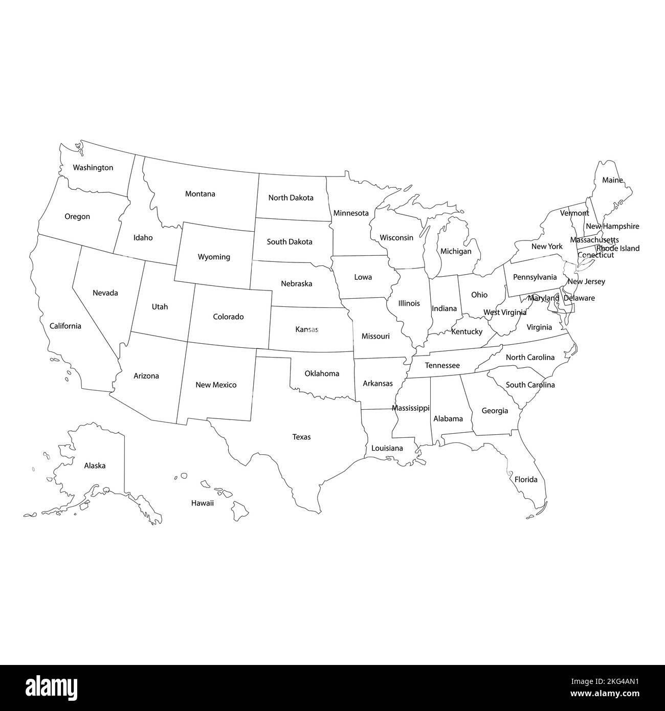 Cartoon Map Of Us States Cut Out Stock Images Pictures Page 2 Alamy