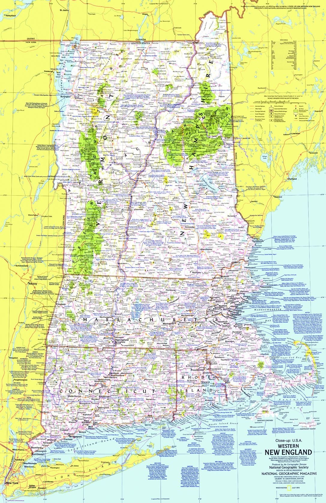 Printable Map Of New England States