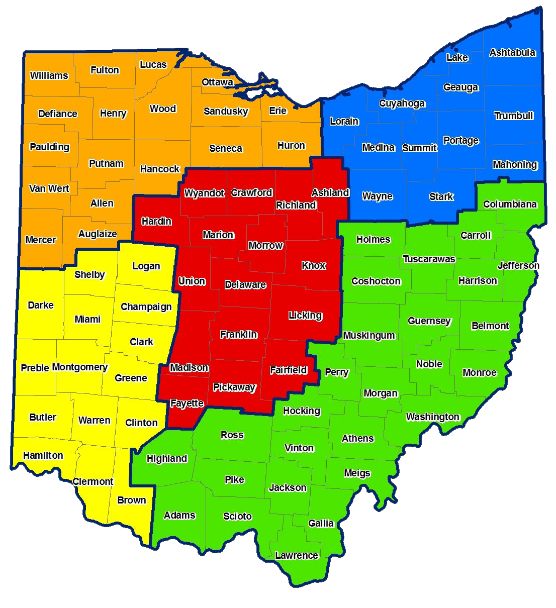 Printable Ohio Map