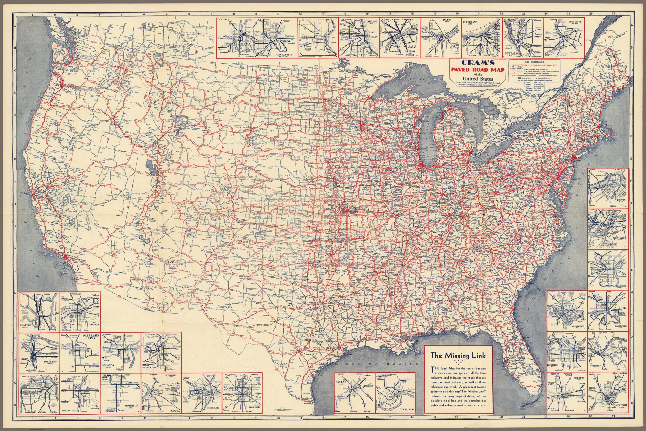 Printable Road Map Of Usa