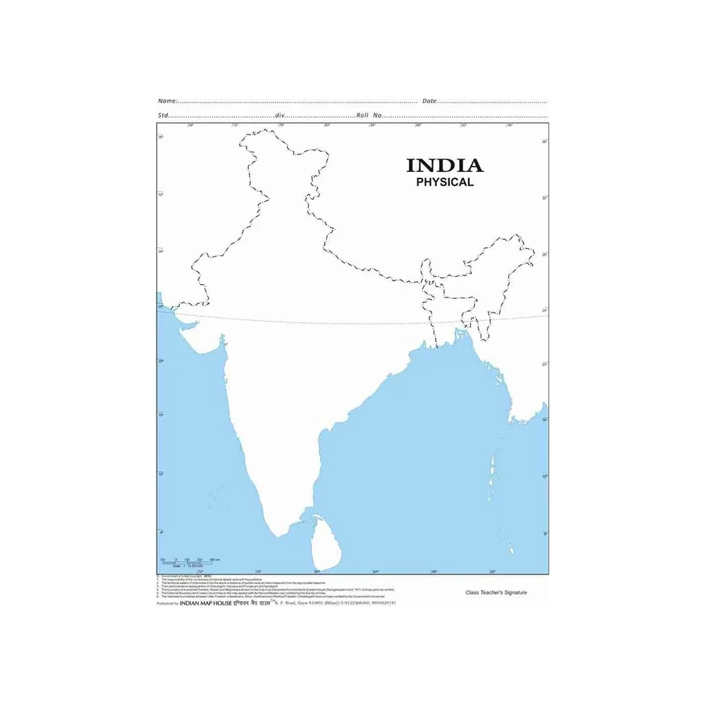 Creative Space India Physical Map White Blue Price Buy Online At 47 In India