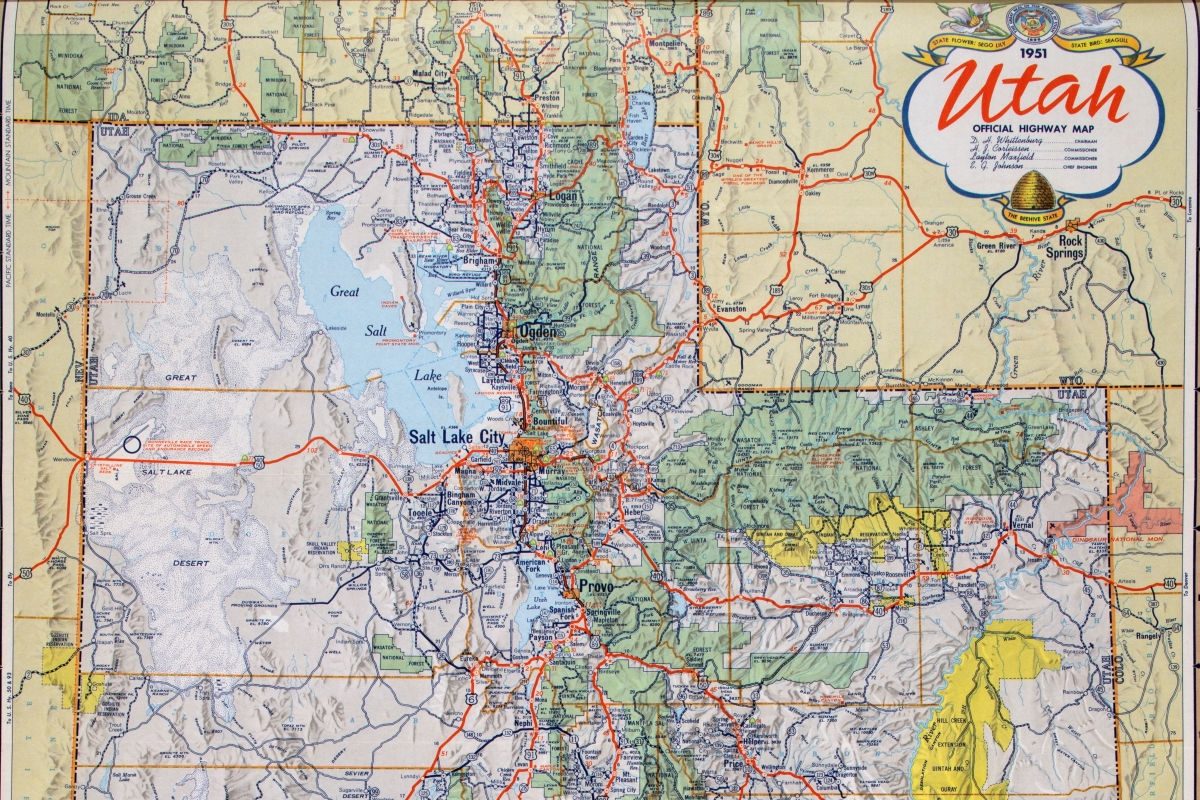 Utah Printable Map