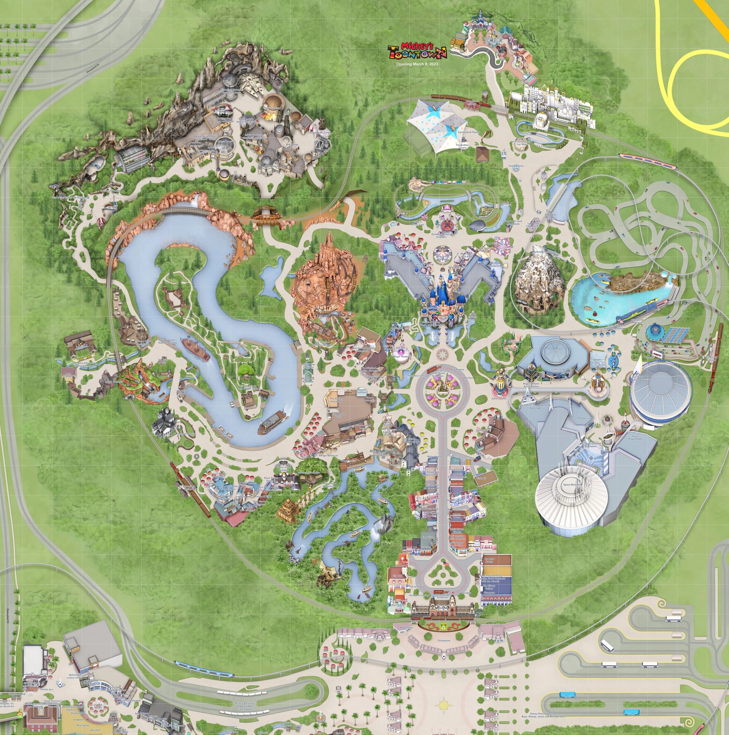 Disneyland California 2023 Map
