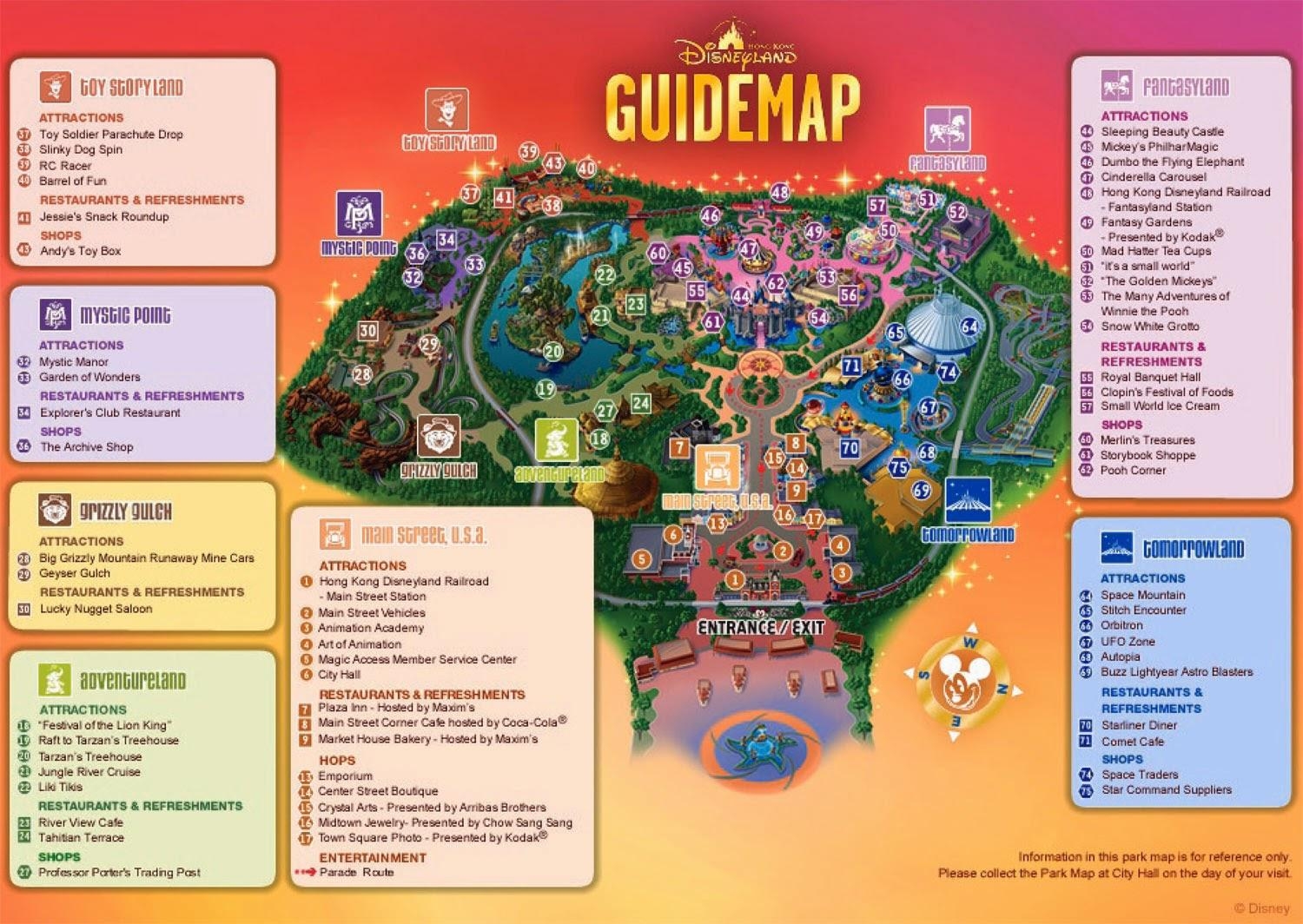 Disneyland HK Map HK Disneyland Map China 