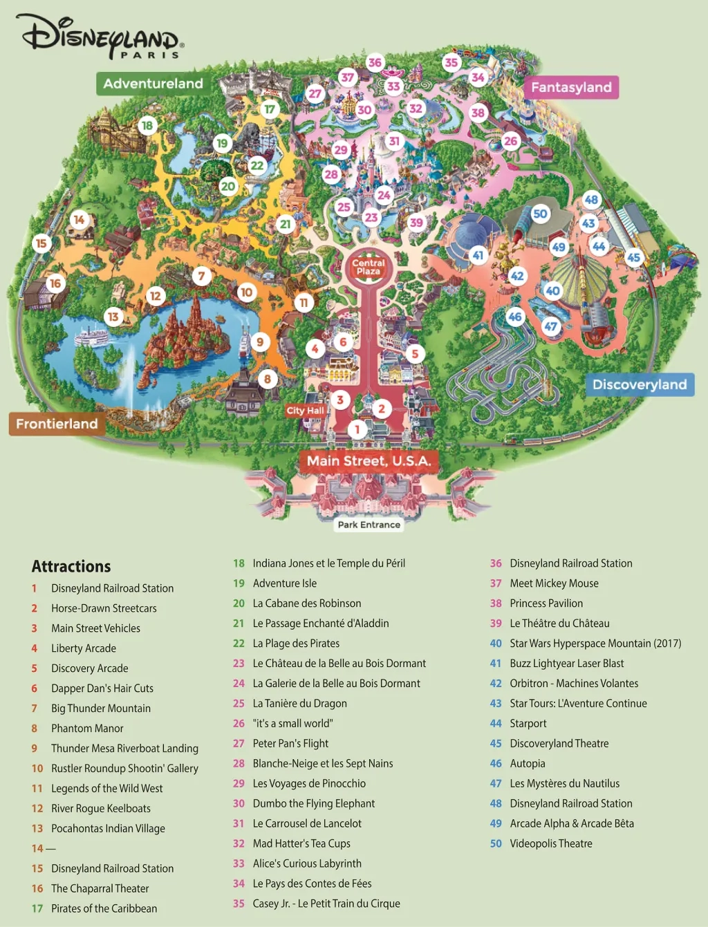 Disneyland Paris Map 2025 DLP Trip