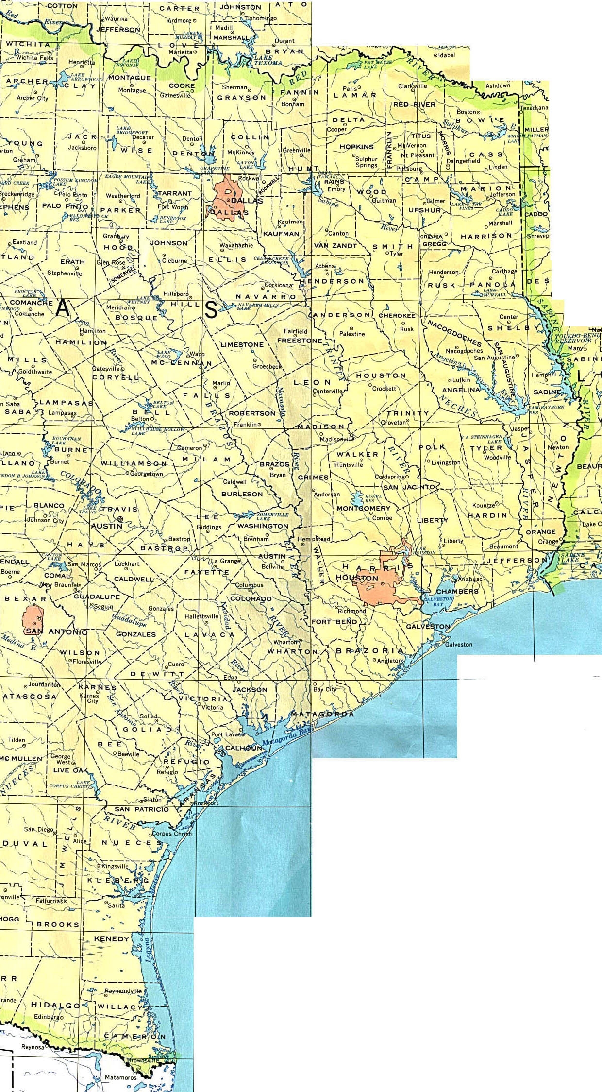 Eastern Texas Base Map