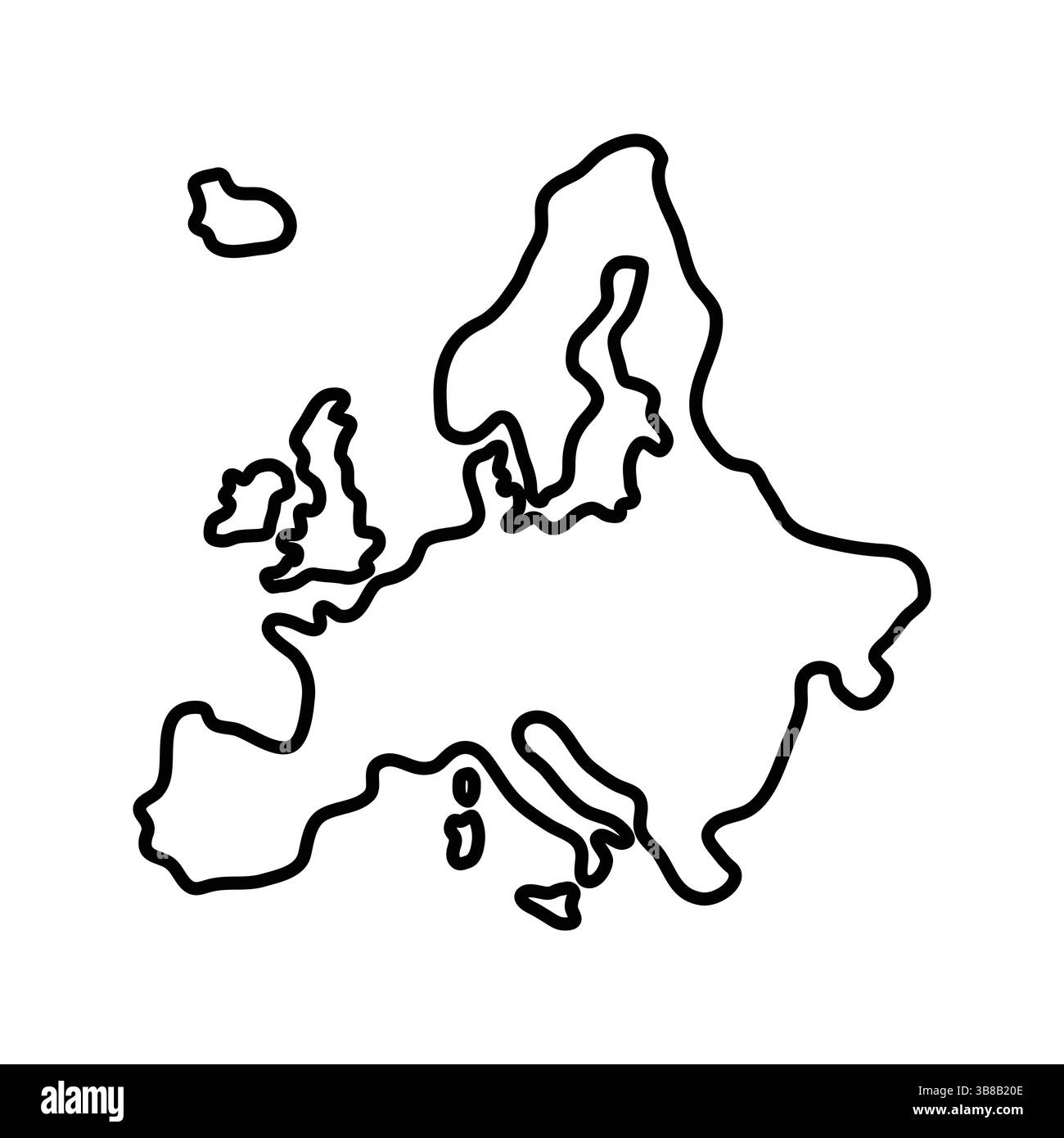 Europe Map Outline Black Hi res Stock Photography And Images Alamy