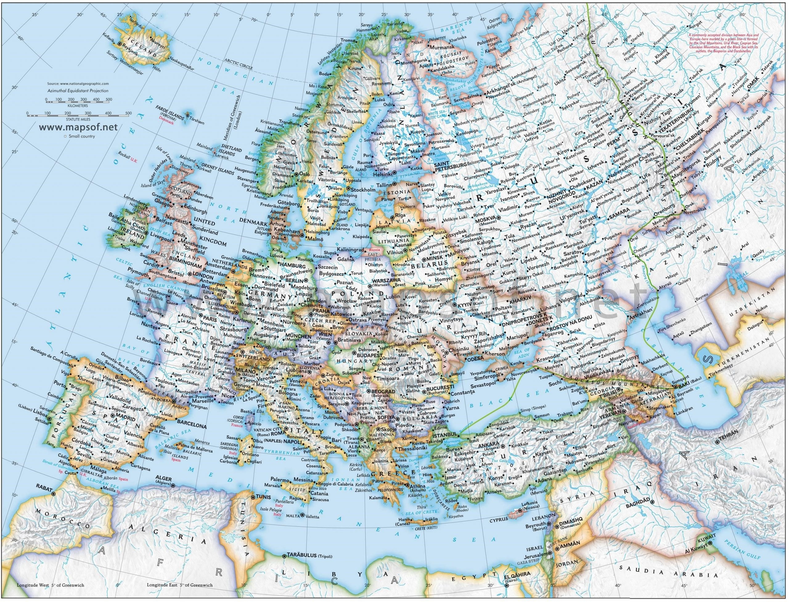 Europe Road Maps Europe Maps Map Pictures Worksheets Library