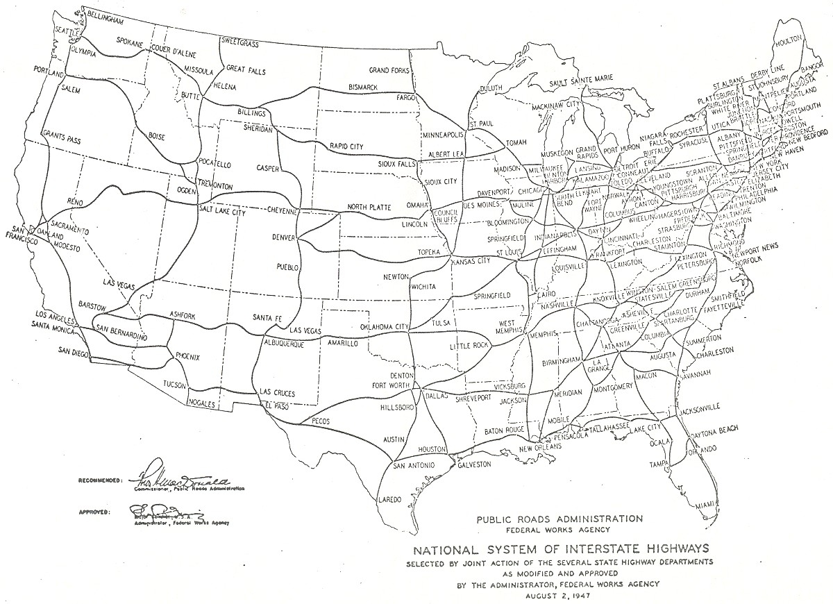 File Interstate Highway Plan August 2 1947 Big Text jpg Wikimedia Commons
