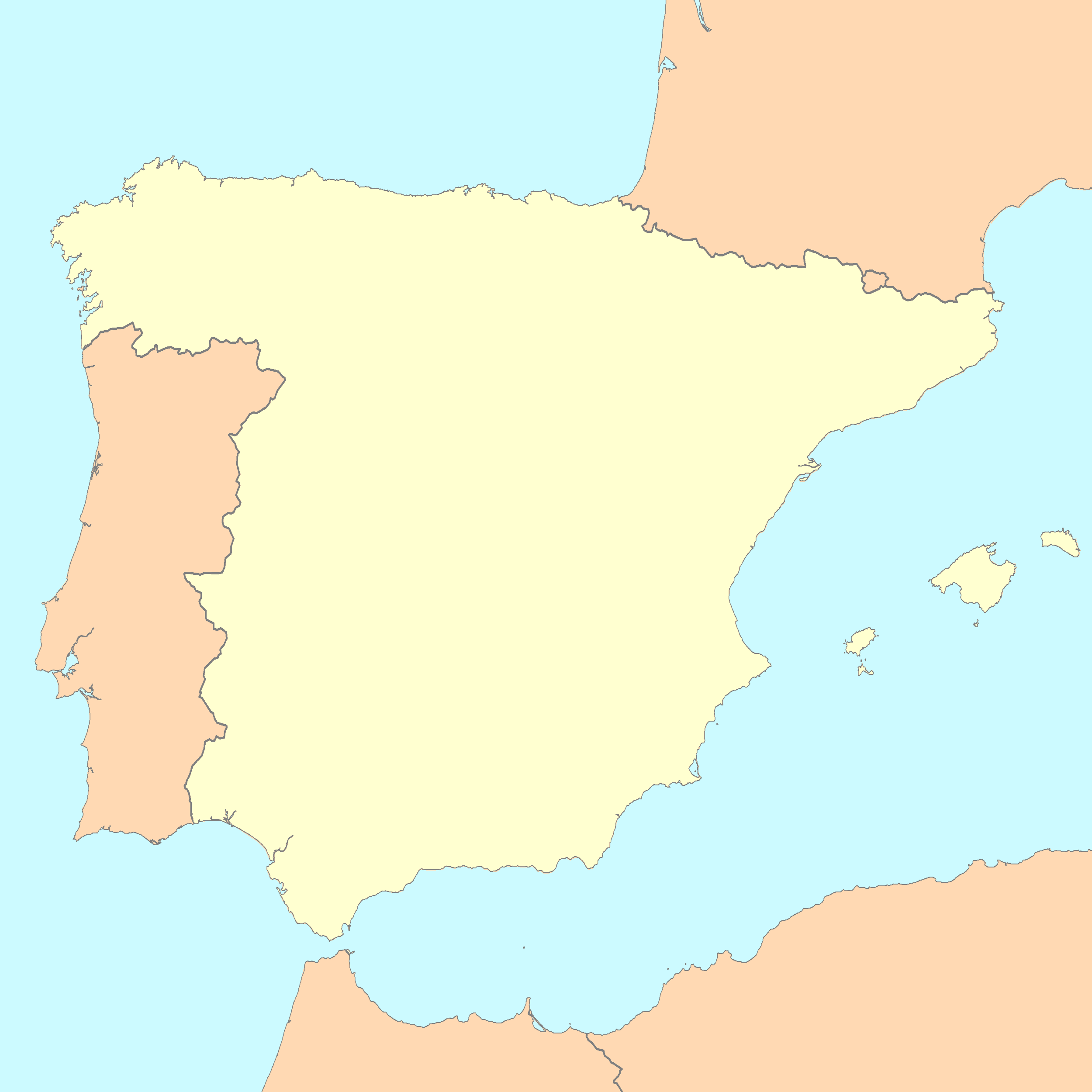 Printable Spain Map