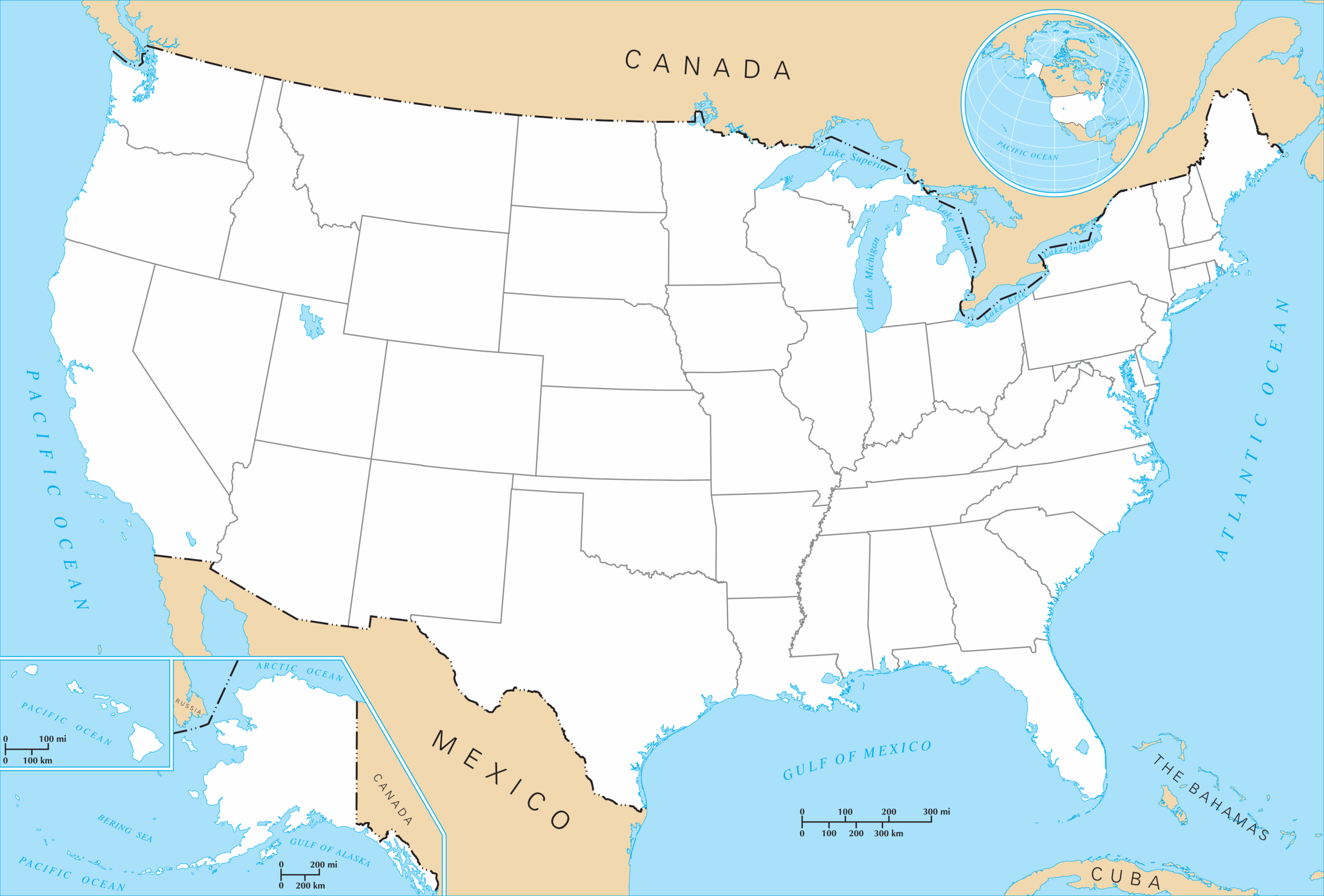 Printable Map Of Usa With Capitals