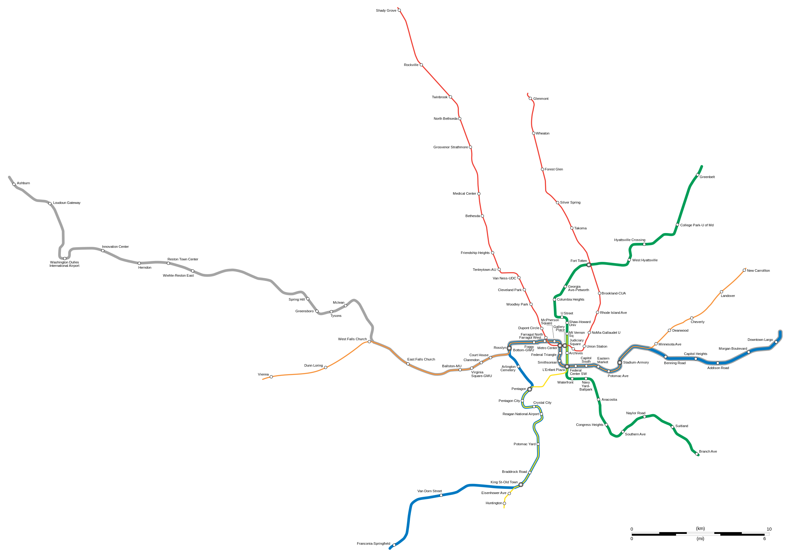 File Washington DC Metro Map 2023 To Scale svg Wikimedia Commons