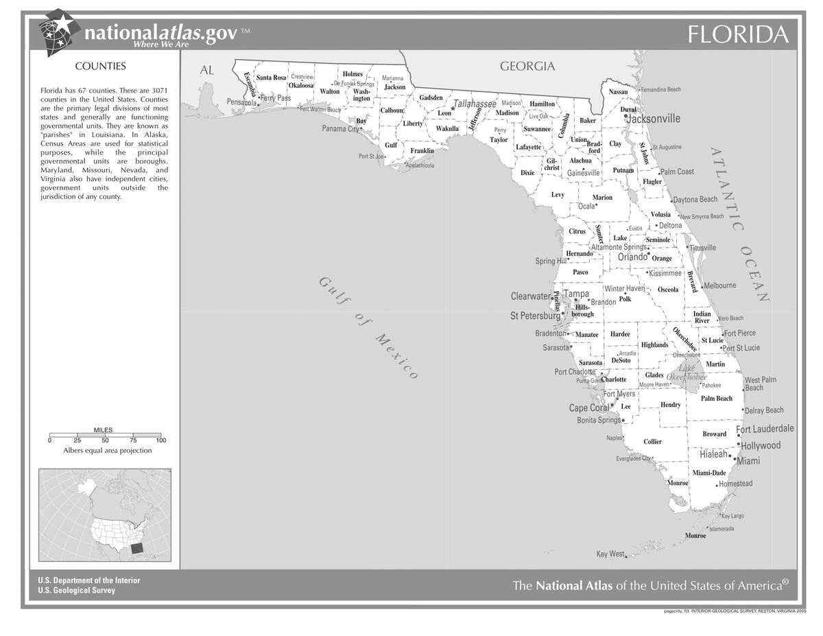 Printable Map Of Florida
