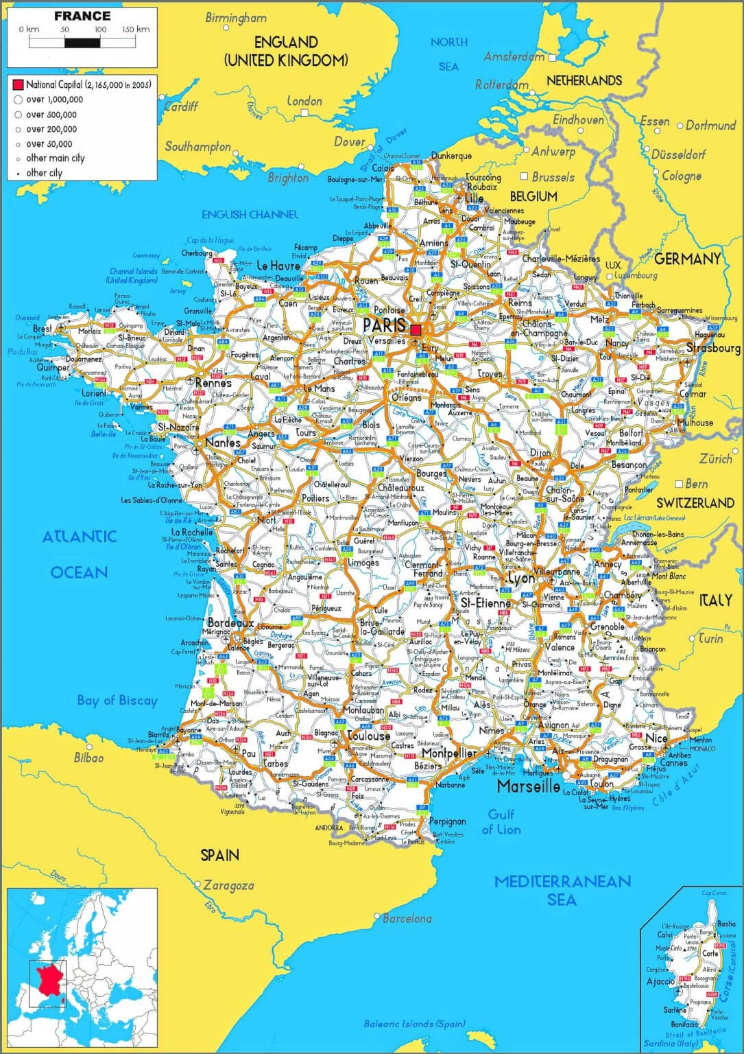 Printable Map France