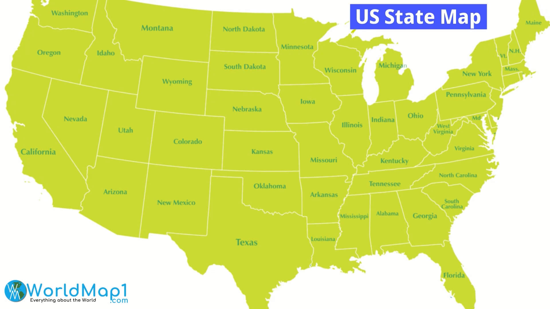 Map Of Usa Printable Free