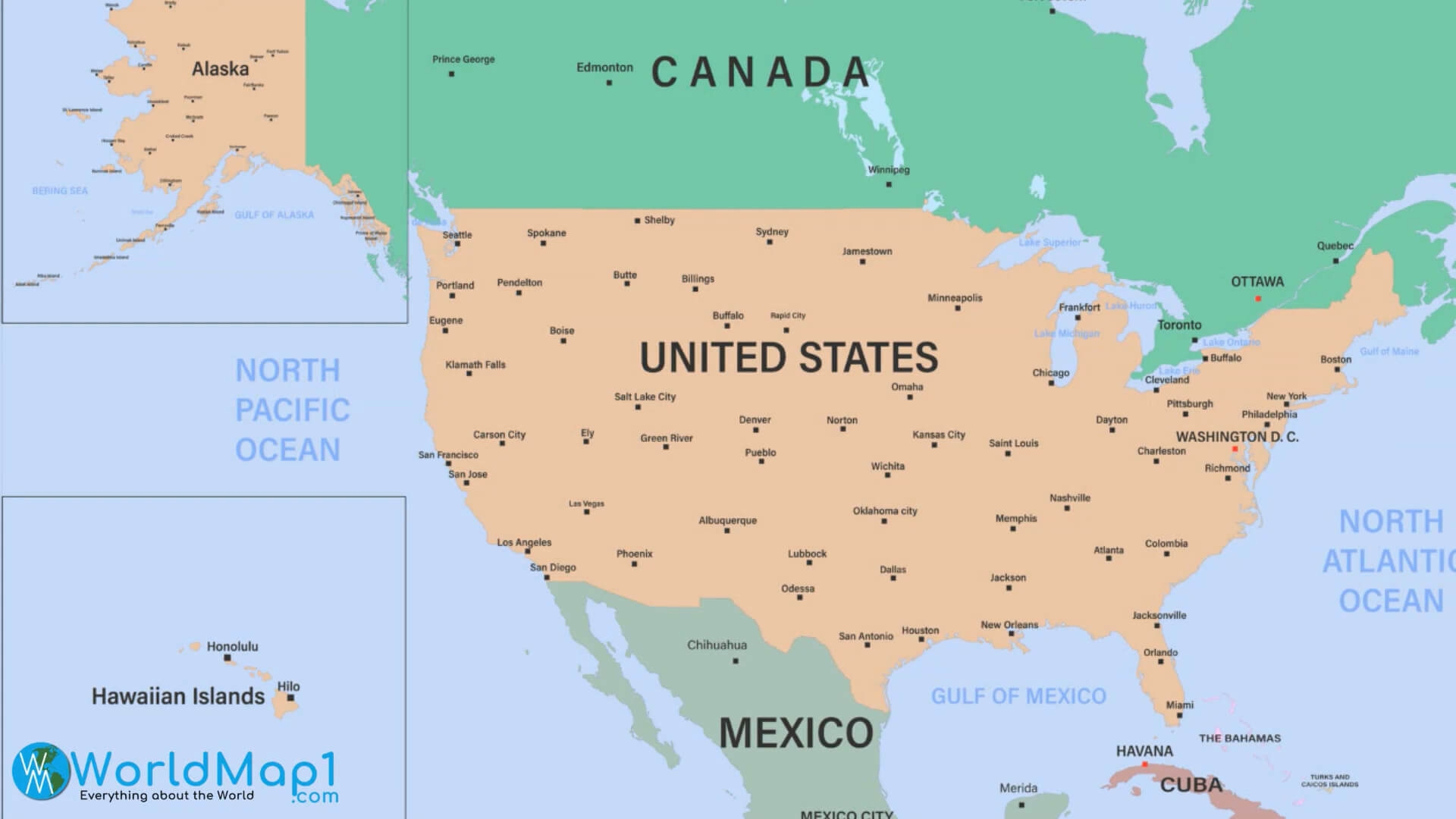 Free Printable United States Map With States