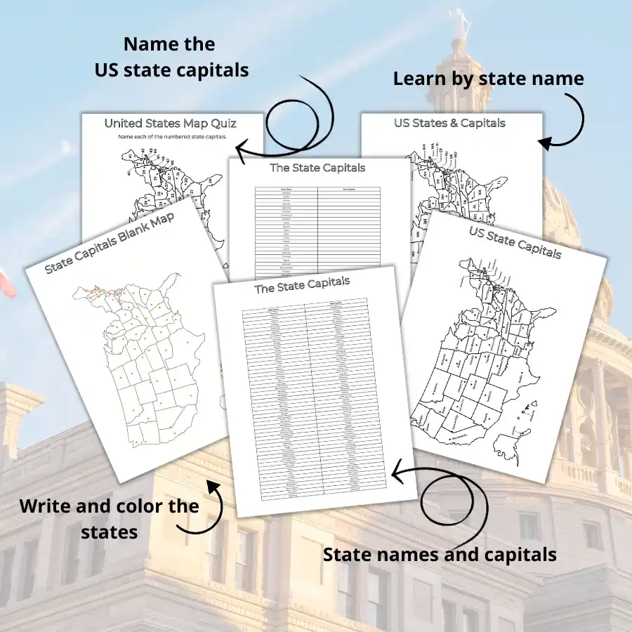 Us State Map Printable