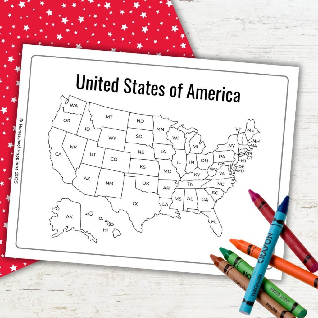 Fun Map Of The 50 States Printable For Kids To Label