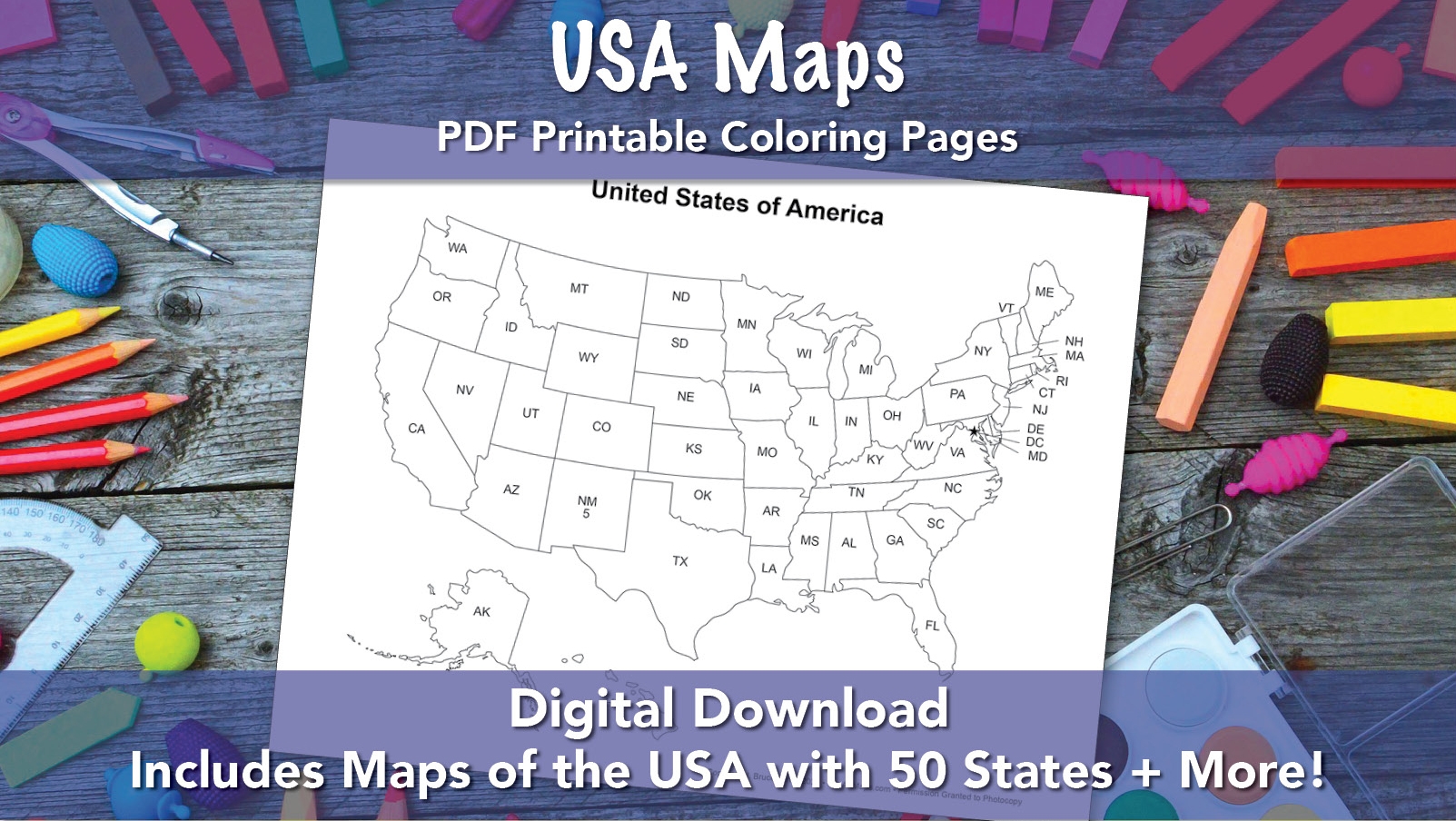 United States Map Printable