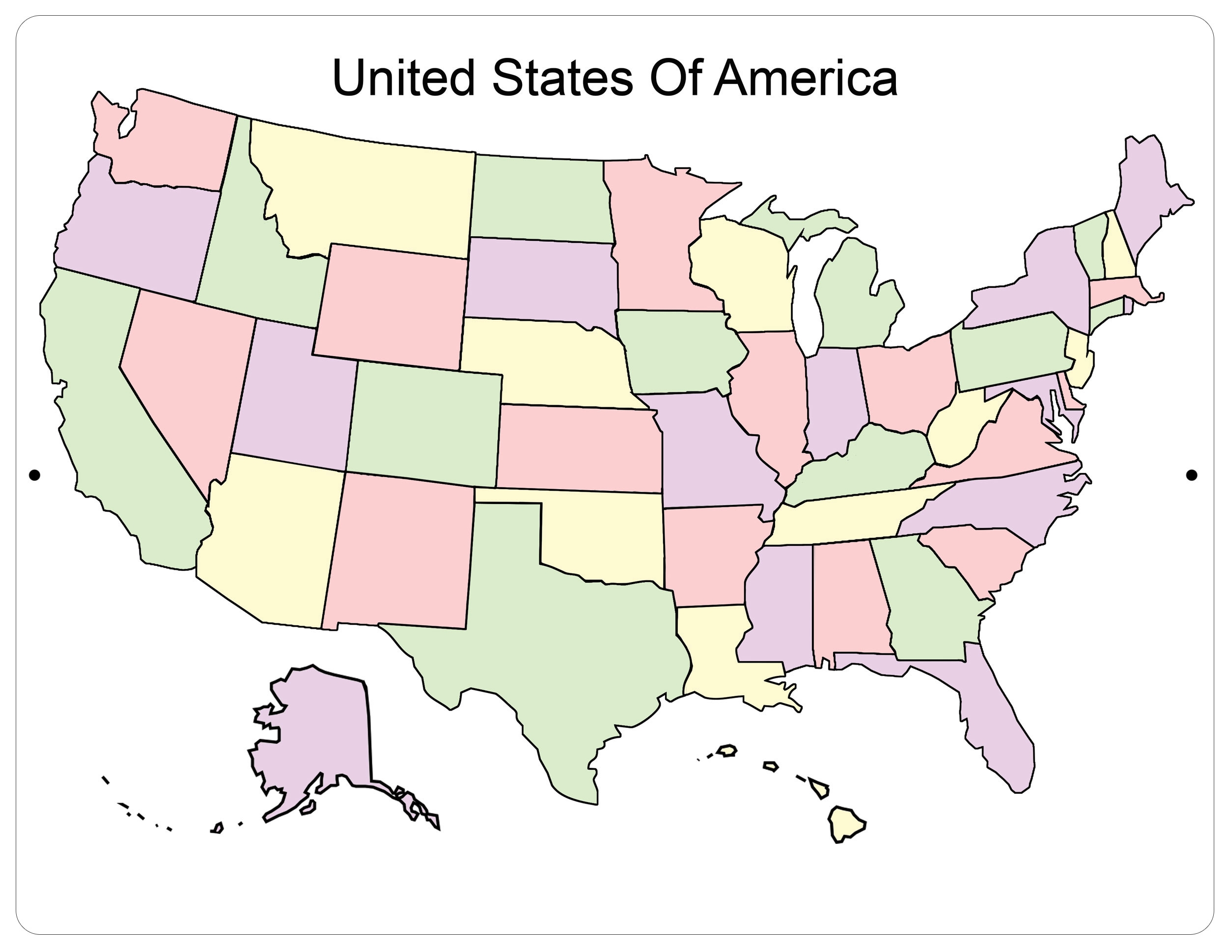 Blank Us State Map Printable