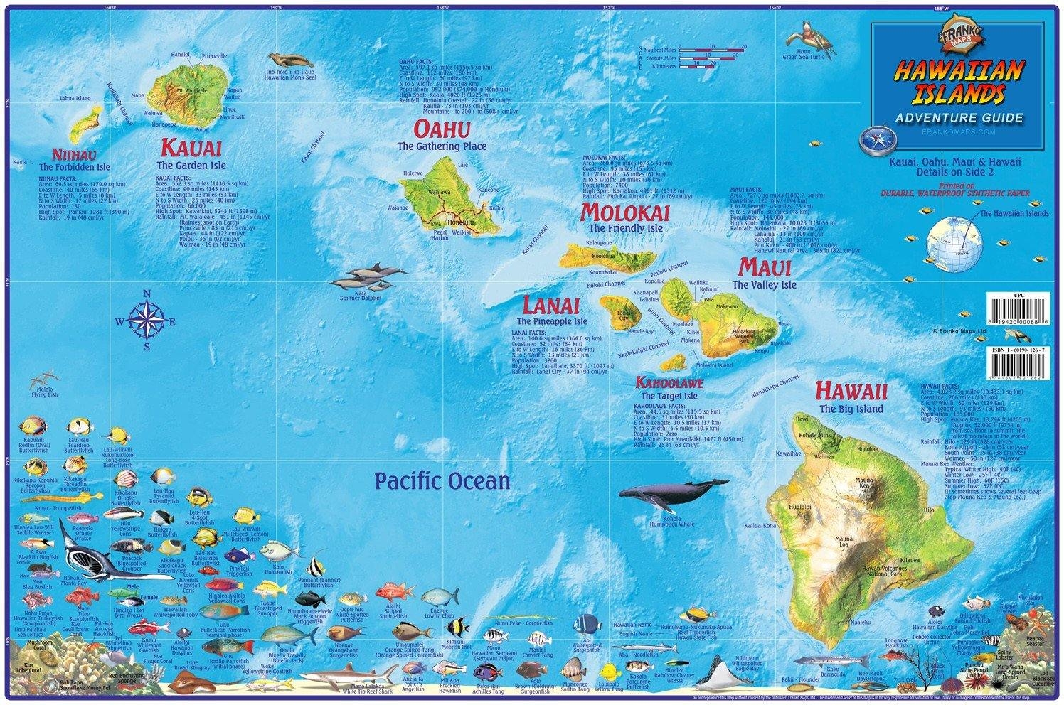 Hawaii Map Print Road Map Print Hawaiian Islands HI USA United Worksheets Library