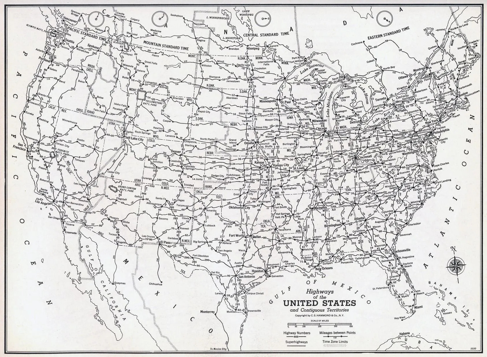 Highways Of The United States Map Instant Download Printable Map Vintage Map Home Decor Wall Art Antique Map