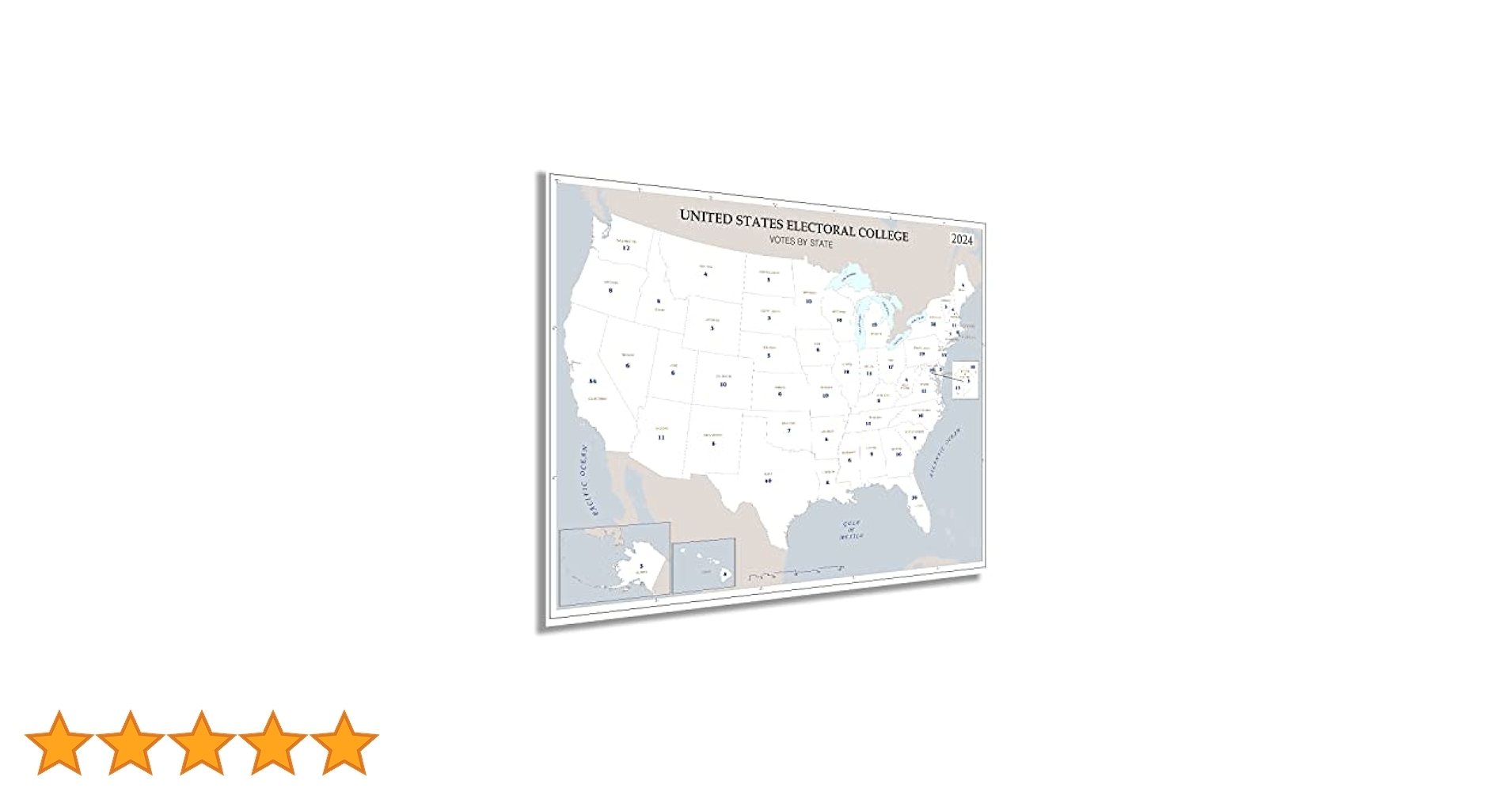 HISTORIX 2024 Updated United States Electoral College Votes By State Map Poster 24x30 Inch Presidential Election Electoral College Poster US President Electoral Map Poster 2 Sizes Amazon ca Office Products