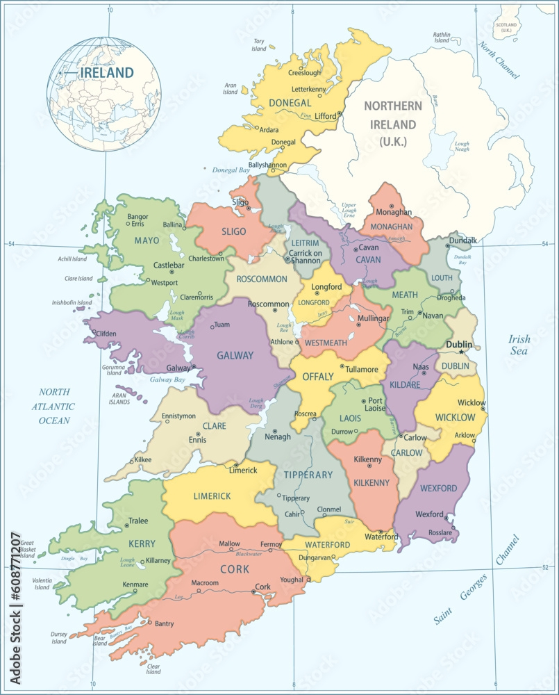 Ireland Arrowsmith 1832 The Antiquarium Antique Maps