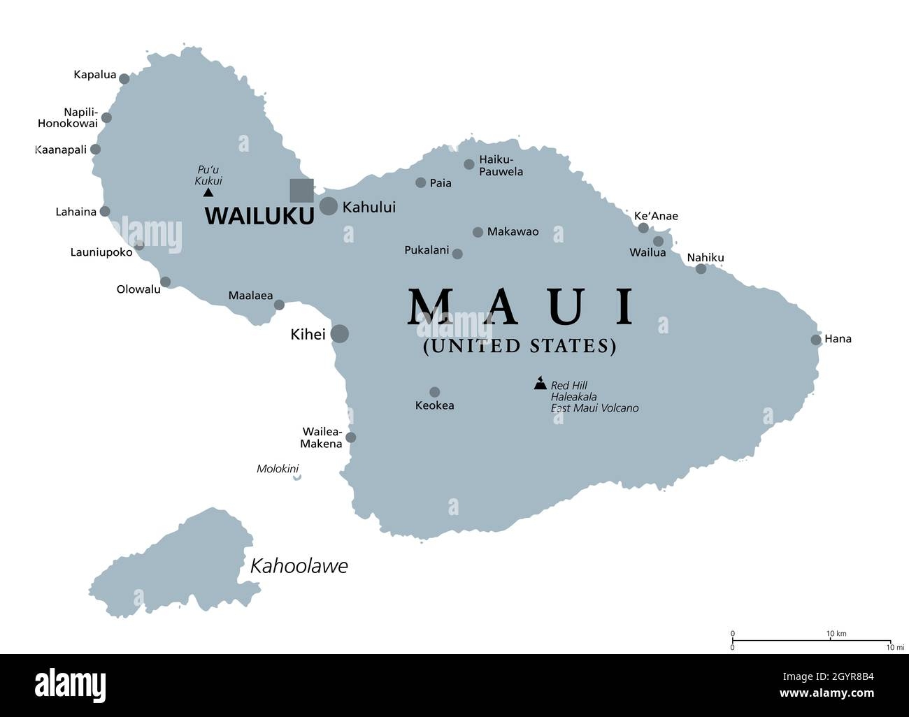 Island Maui Map Hi res Stock Photography And Images Alamy