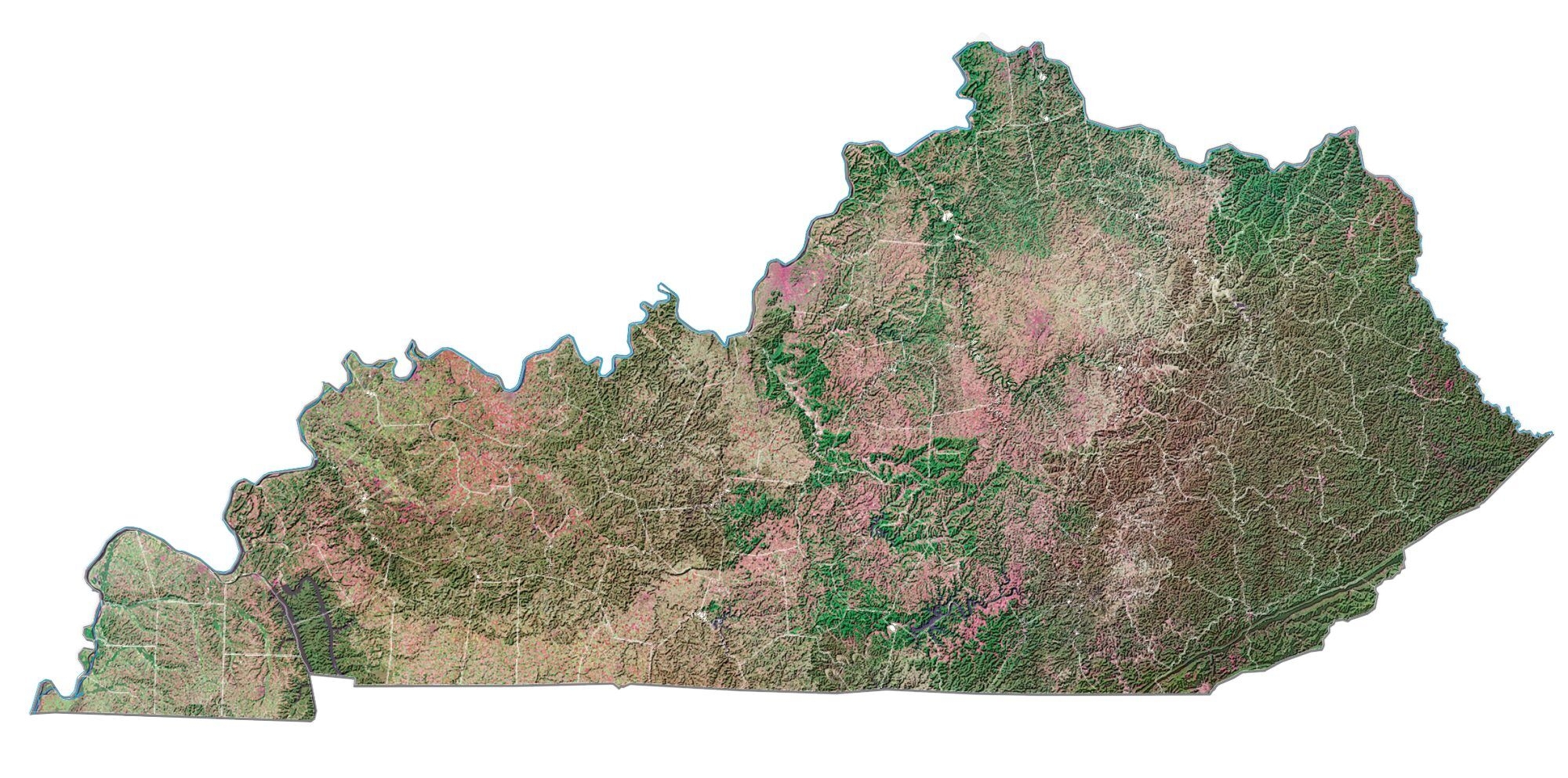 Kentucky County Map GIS Geography
