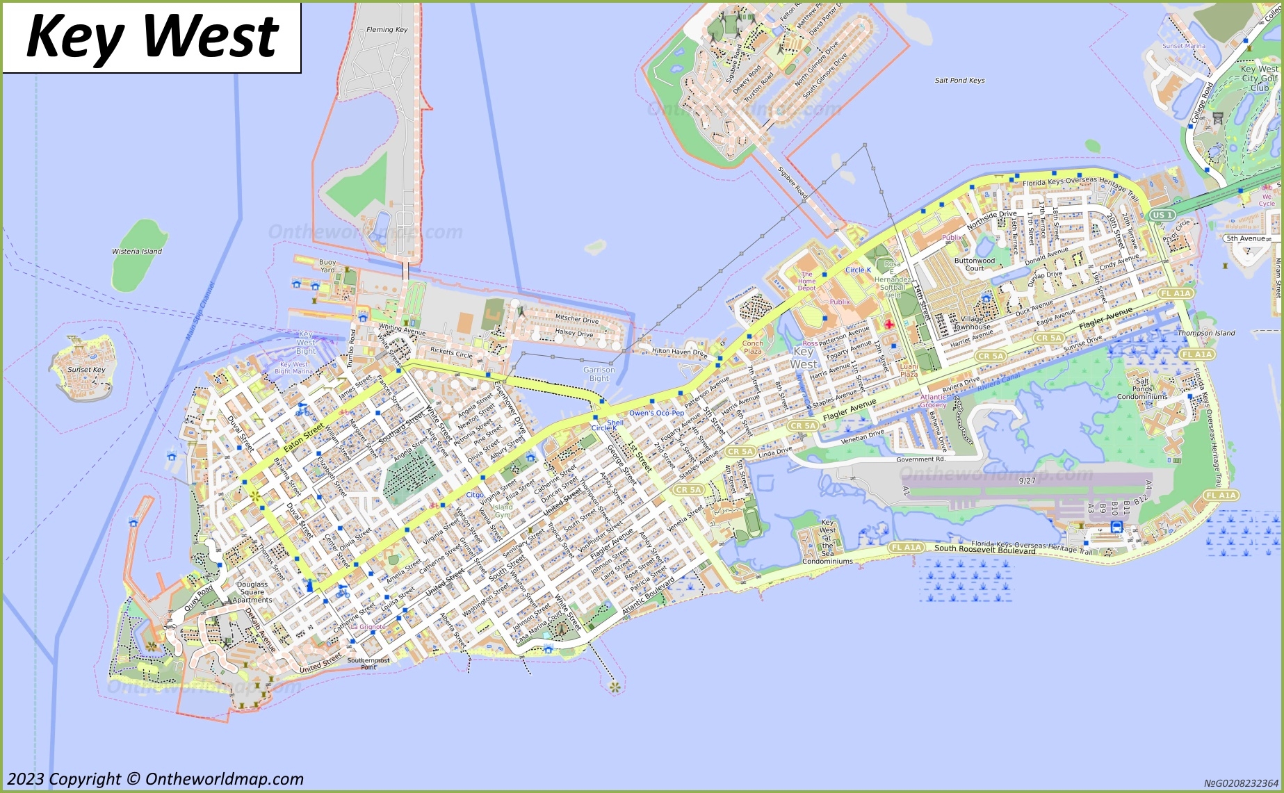 Printable Map Of Key West Florida