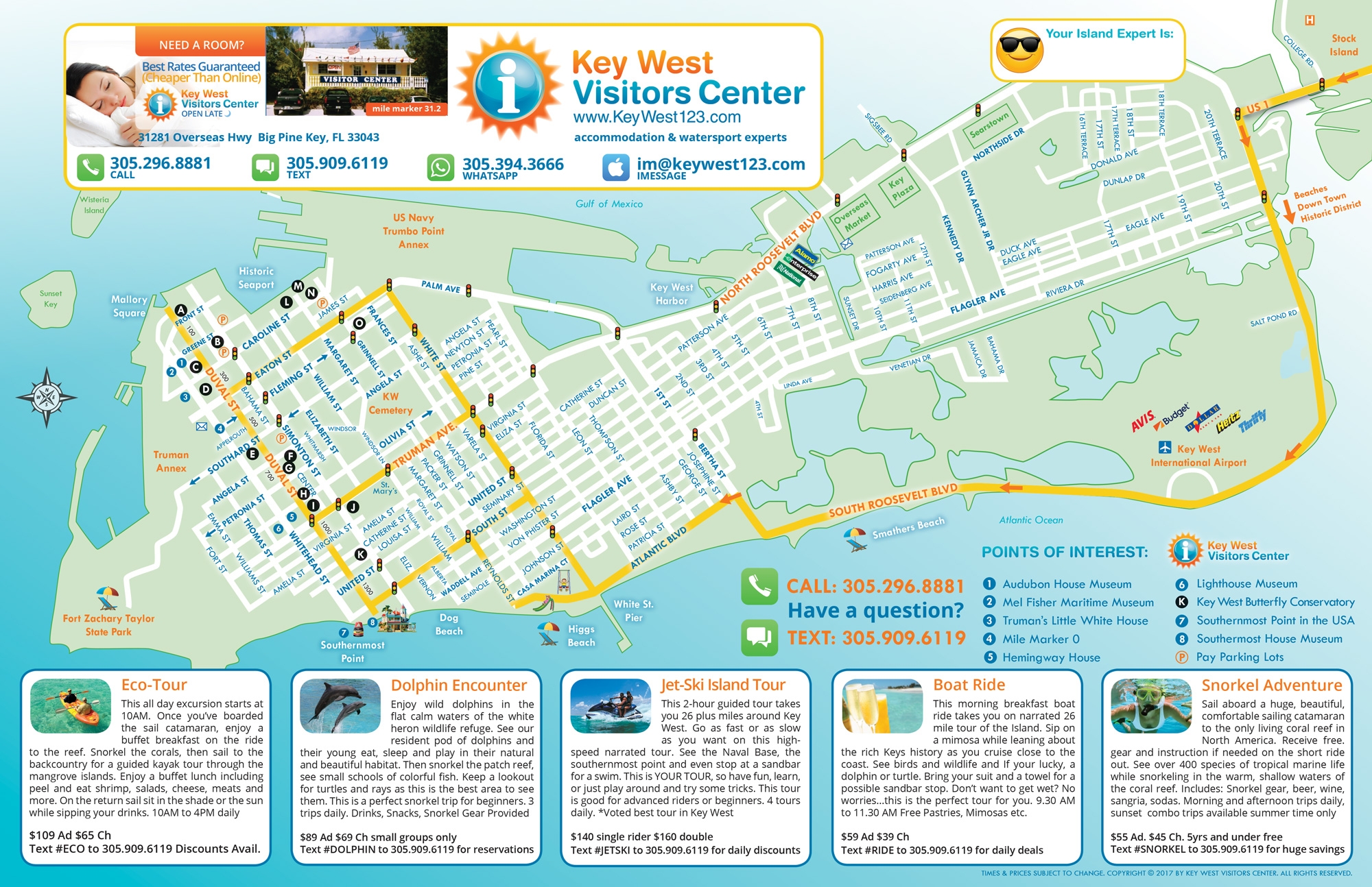 Printable Map Of Key West