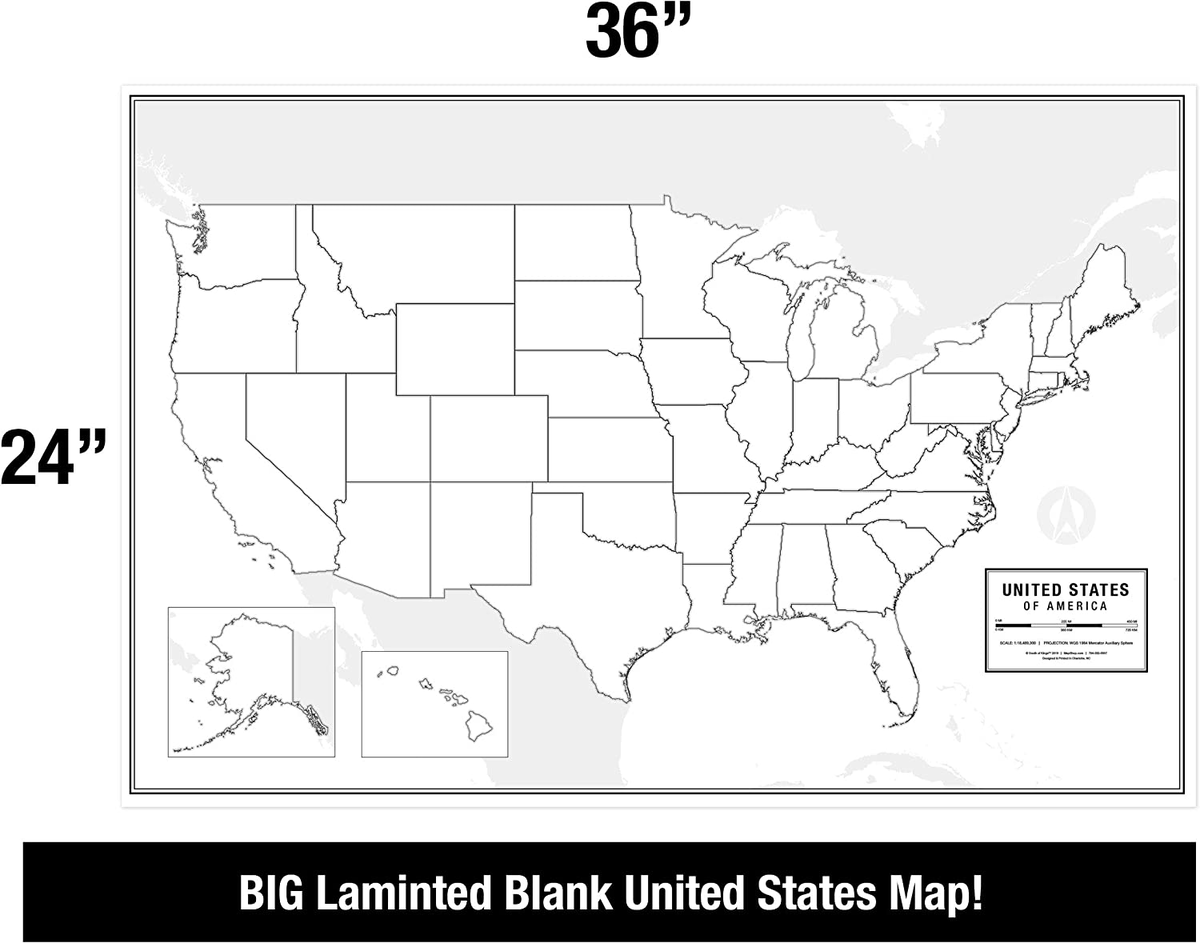 Printable Outline Map Of The United States