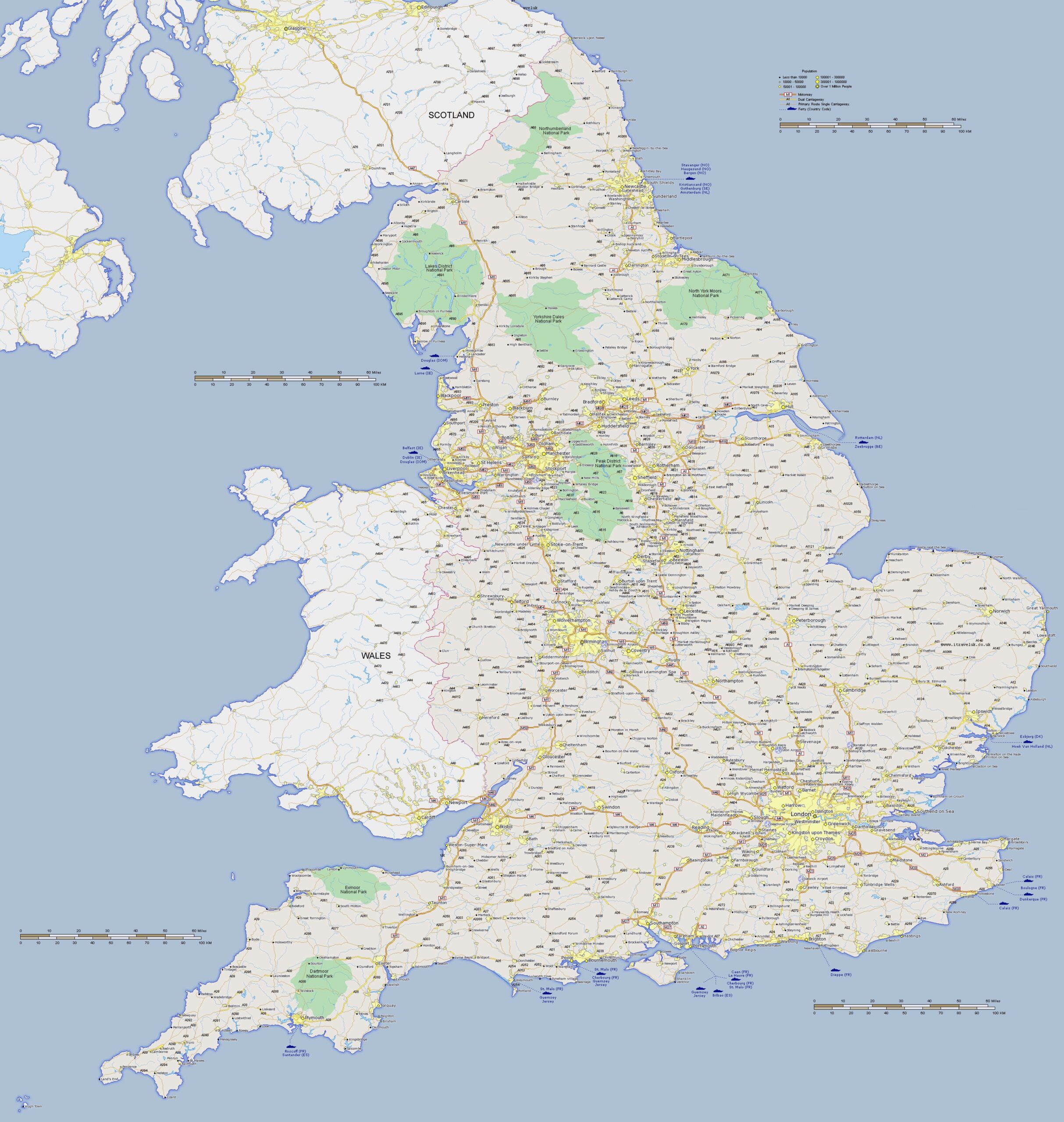 Large Detailed Road Map Of United Kingdom With Cities Vidiani Worksheets Library