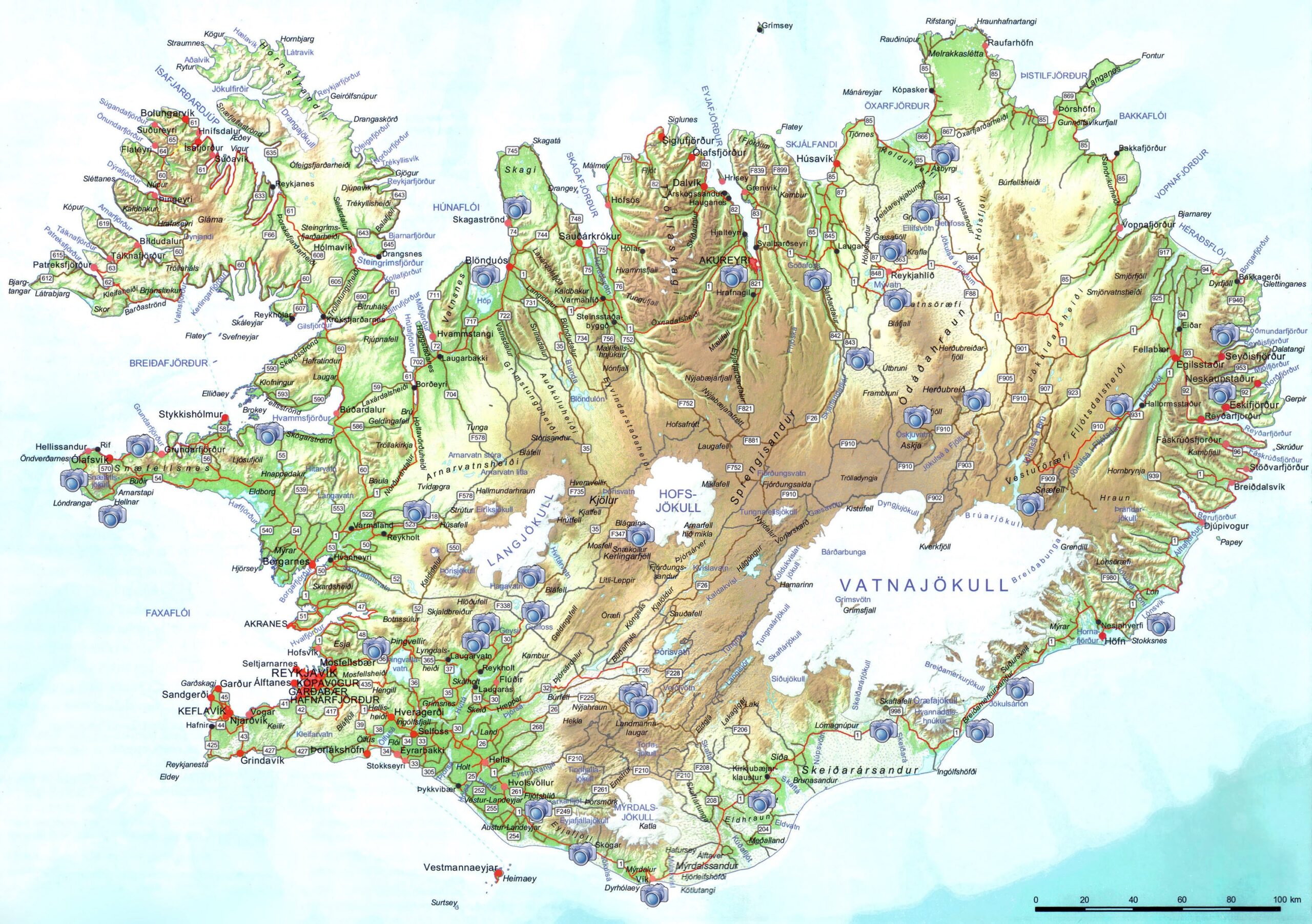 Maps Of Iceland Printable Maps