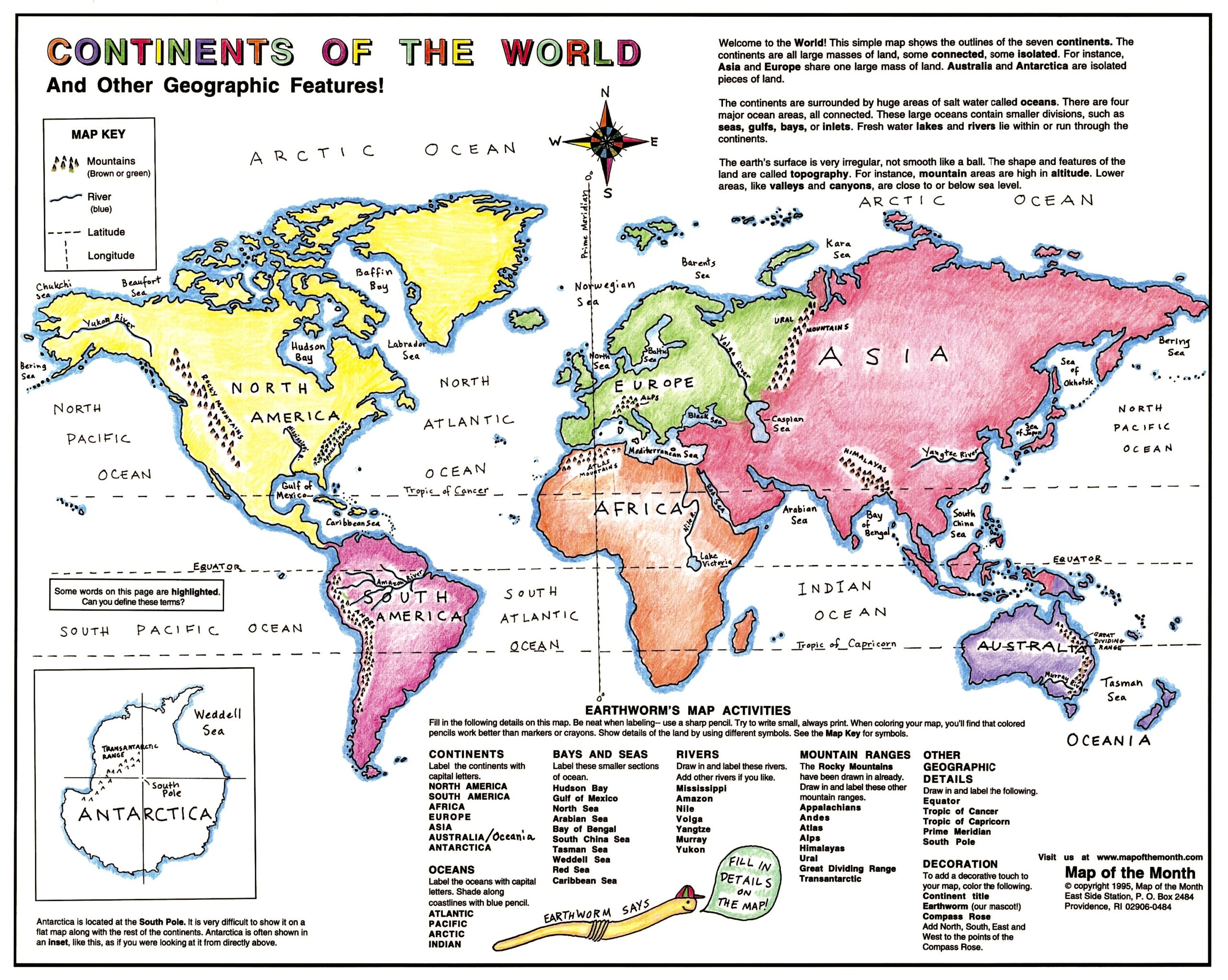 Learning Continent Basics Maps For The Classroom