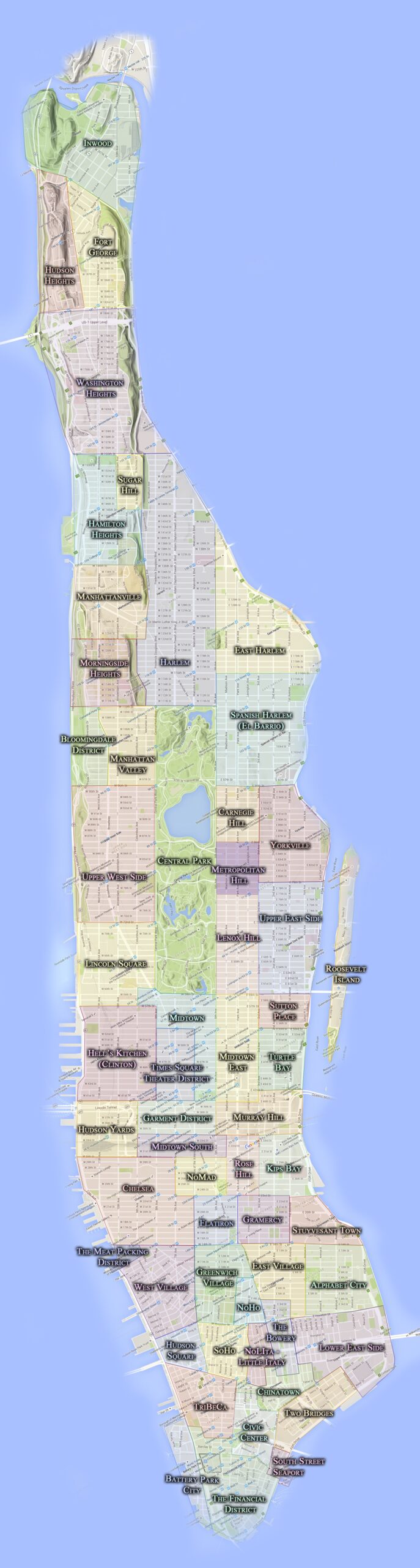 Printable Map Of Manhattan