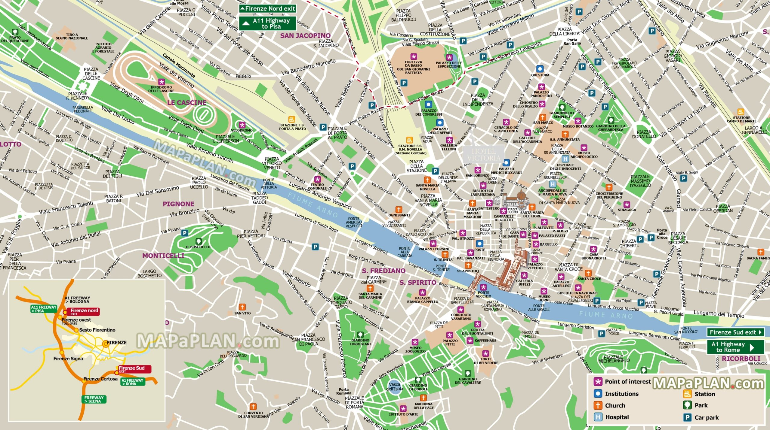 Printable Map Of Rome Italy