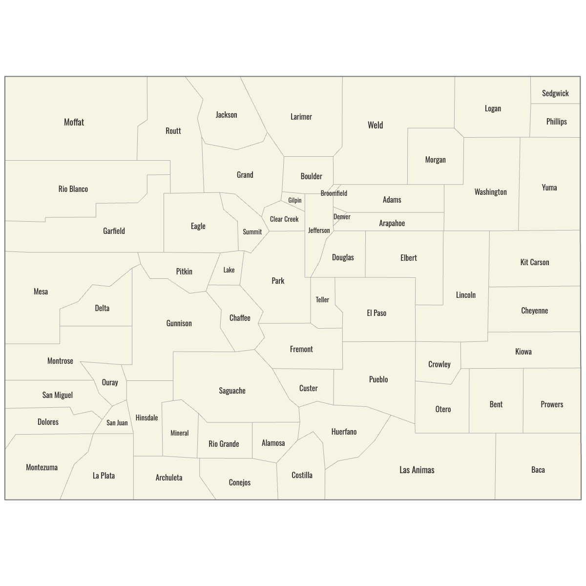 Map Of Colorado Counties Ultimaps