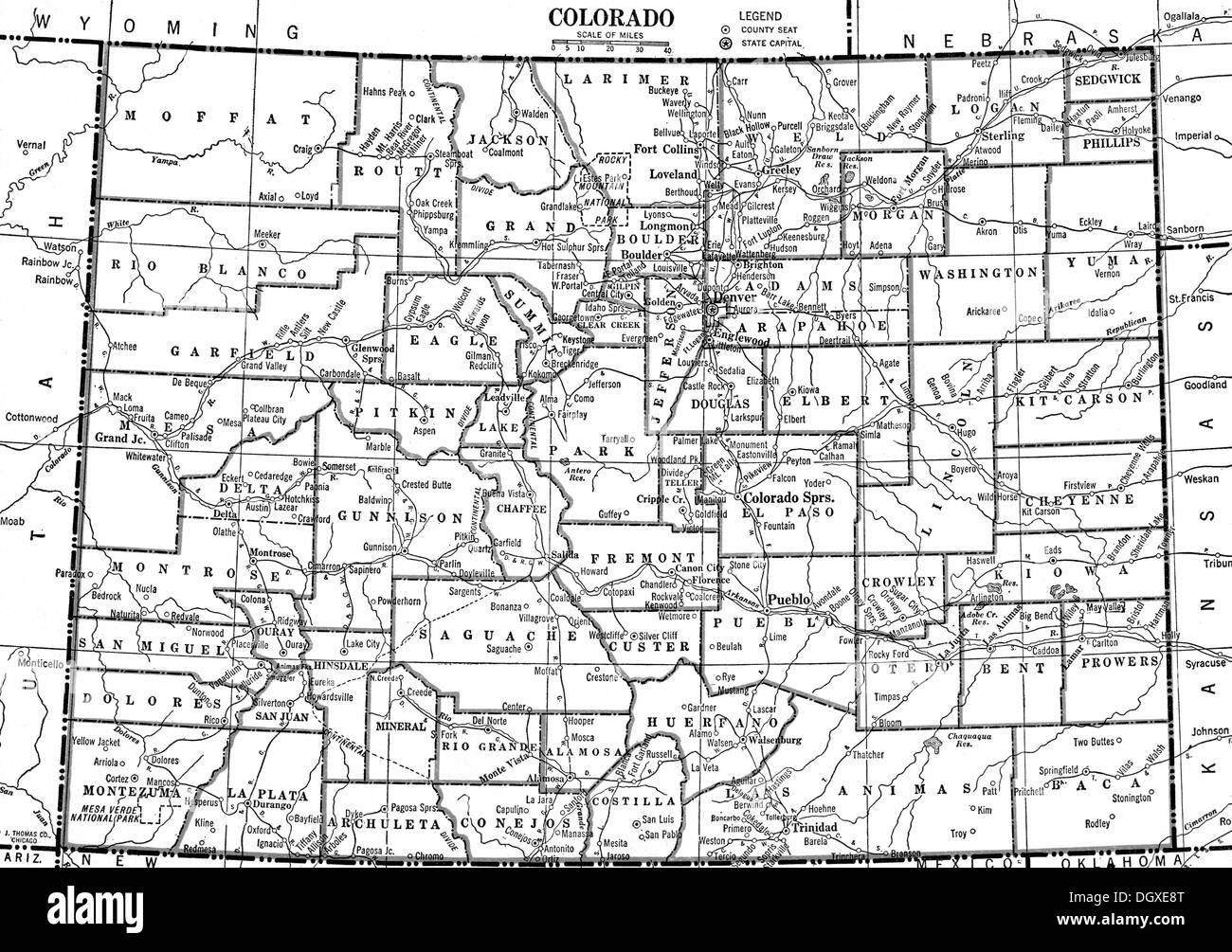 Map Of Colorado State Hi res Stock Photography And Images Alamy