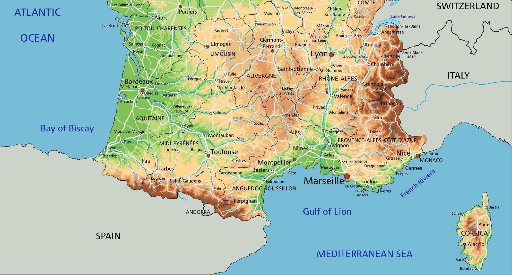 Map Of France Offline Map And Detailed Map Of France