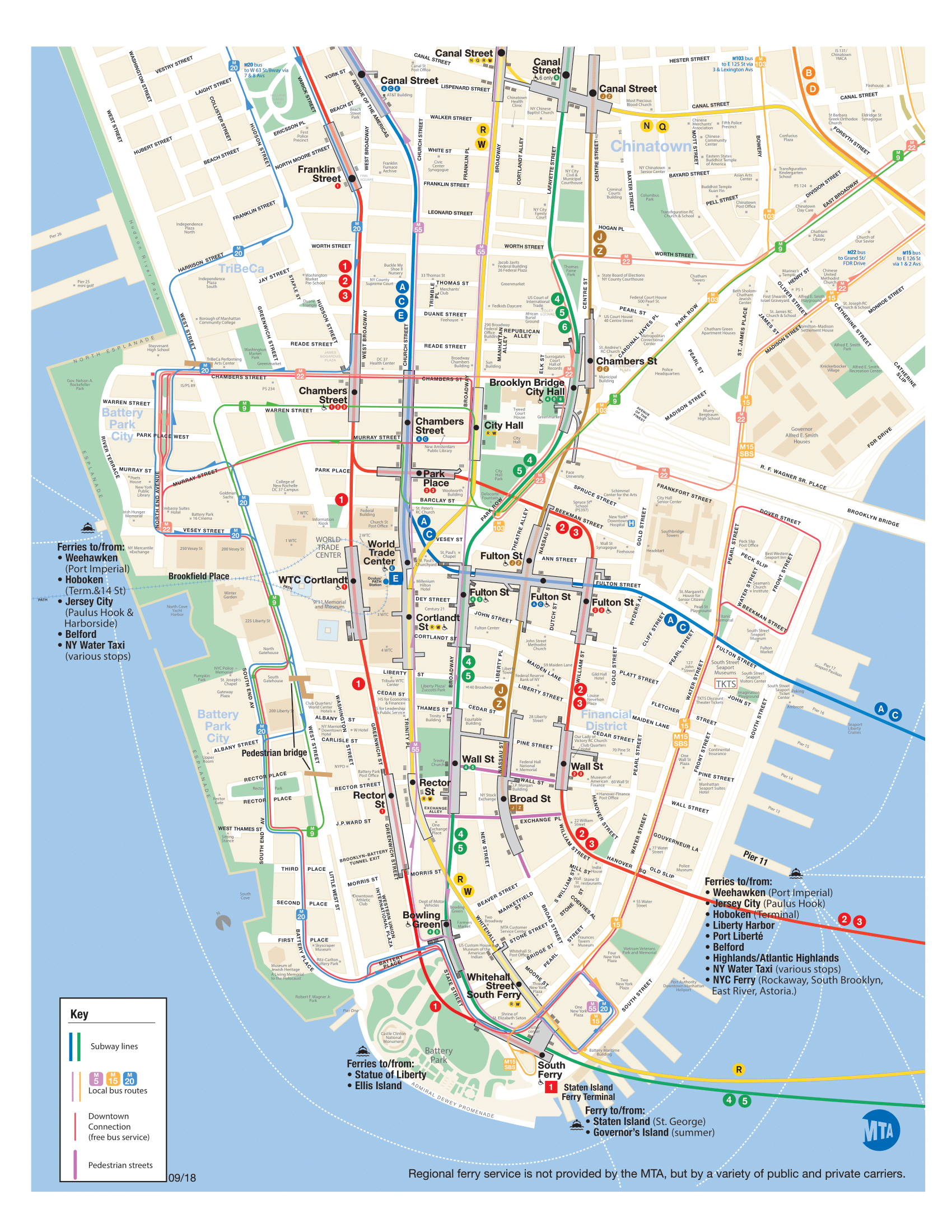 Map Of Lower Manhattan Made By The MTA That Shows All The Streets R TransitDiagrams