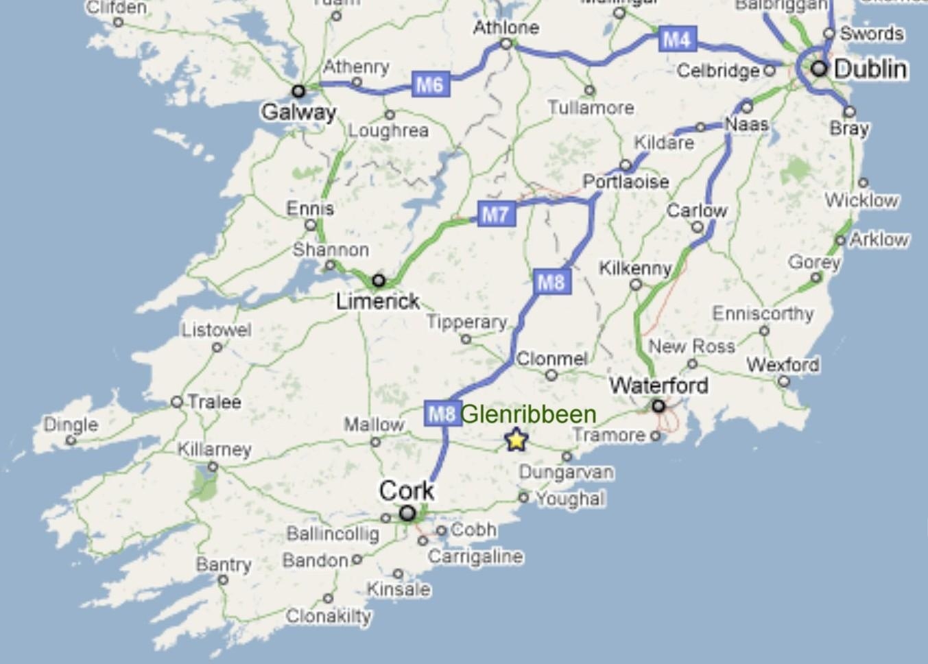 Map Of Southern Ireland A Map Of Southern Ireland Northern 